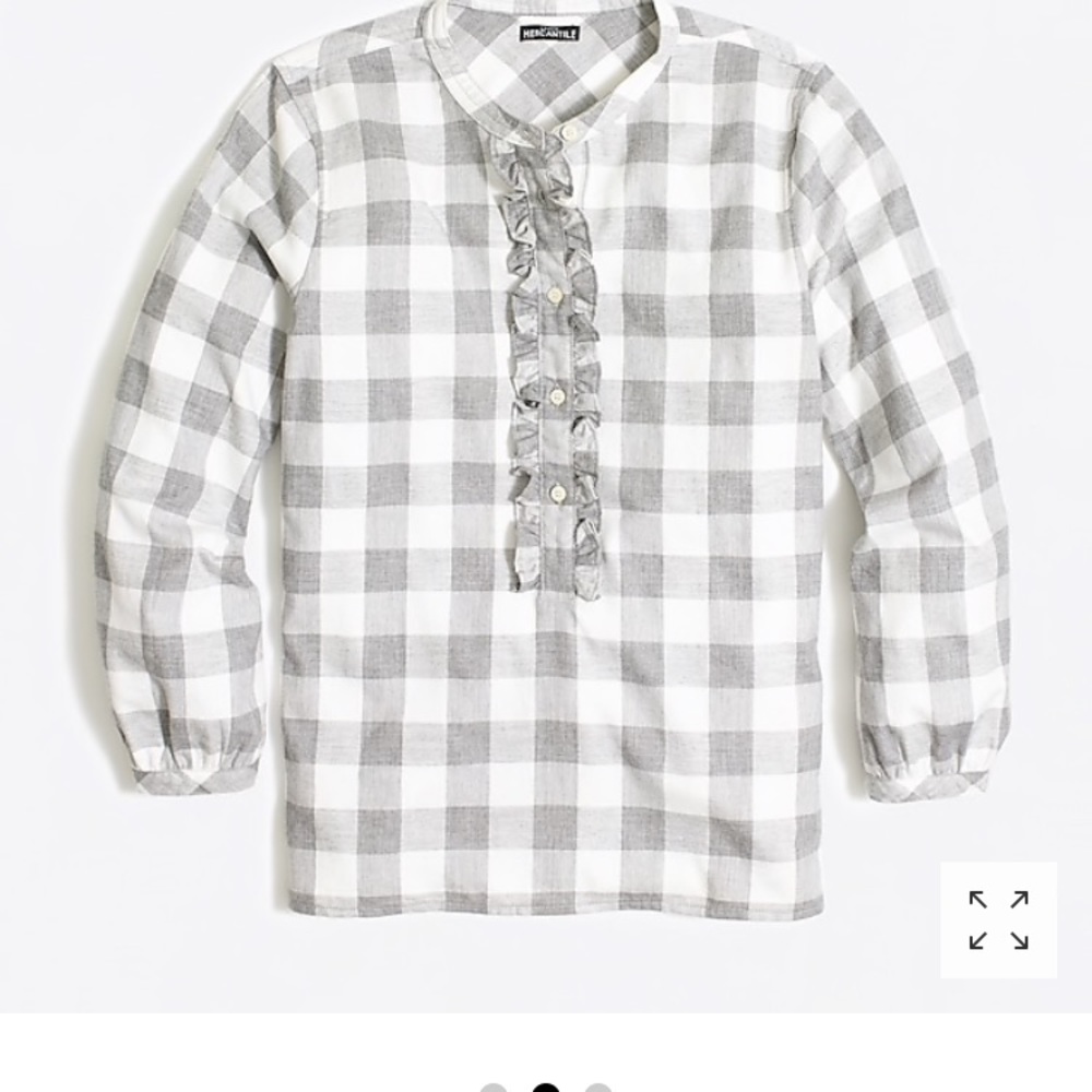 Ruffle Flannel Shirt